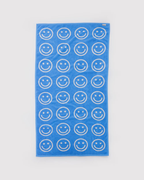 Bath Towel - Sky Blue Happy