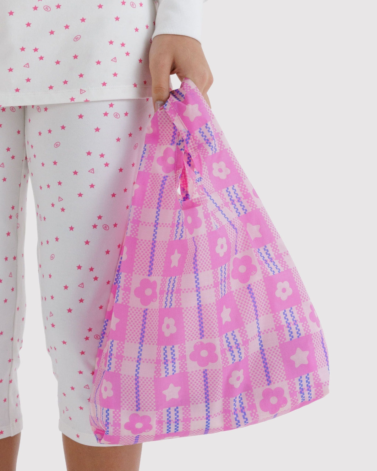 Baby Bow Baggu - Market Plaid Pink