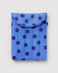 Puffy Laptop Sleeve 13\"/14\" - Blue Polka Dot